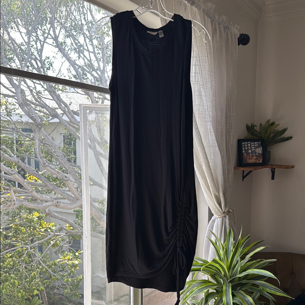 Zella cotton Black Sleeveless Dress